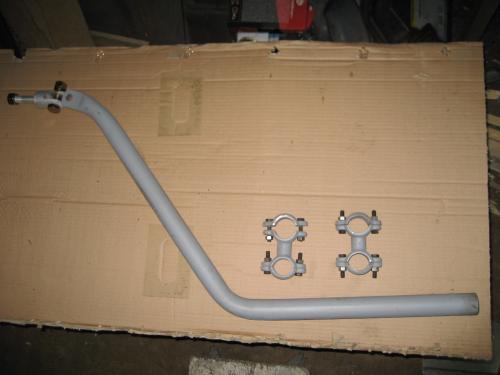 Indian front pipe with clamps